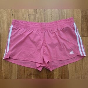 Adidas Magenta Pink Athletic Shorts with Elastic Waistband
